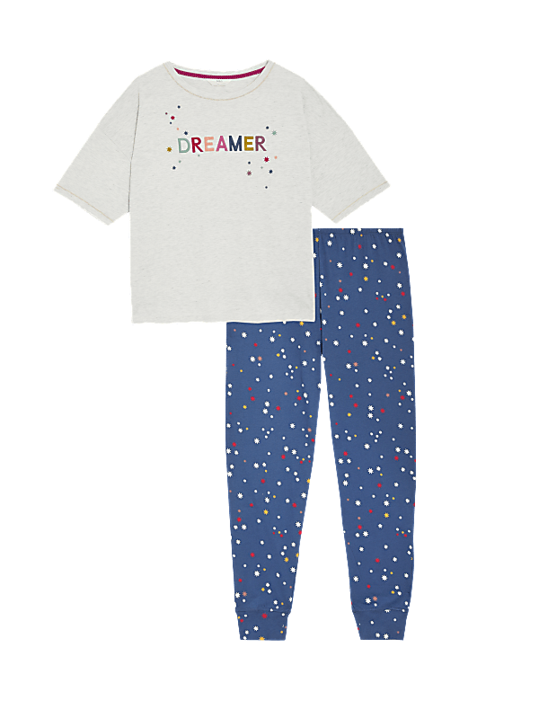 Cotton Rich Dreamer Slogan Pyjama Set