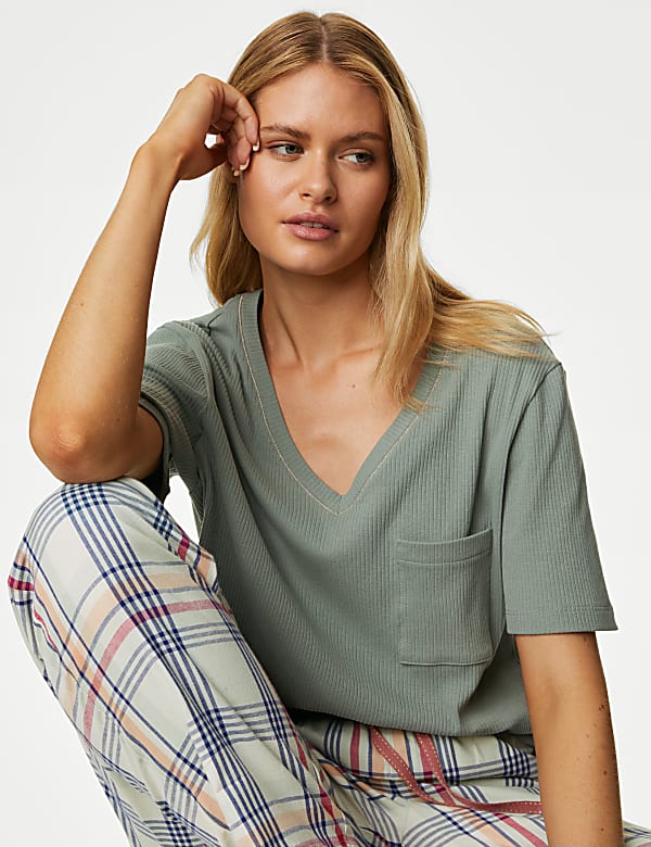 Cotton Rich Checked Pyjama Set