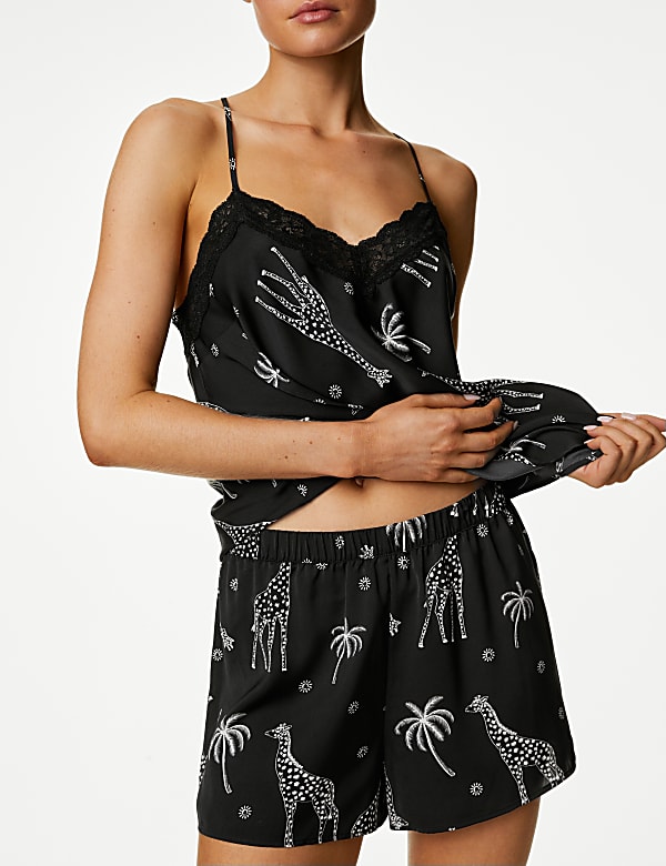 Dream Satin™ Giraffe Print Shortie Set