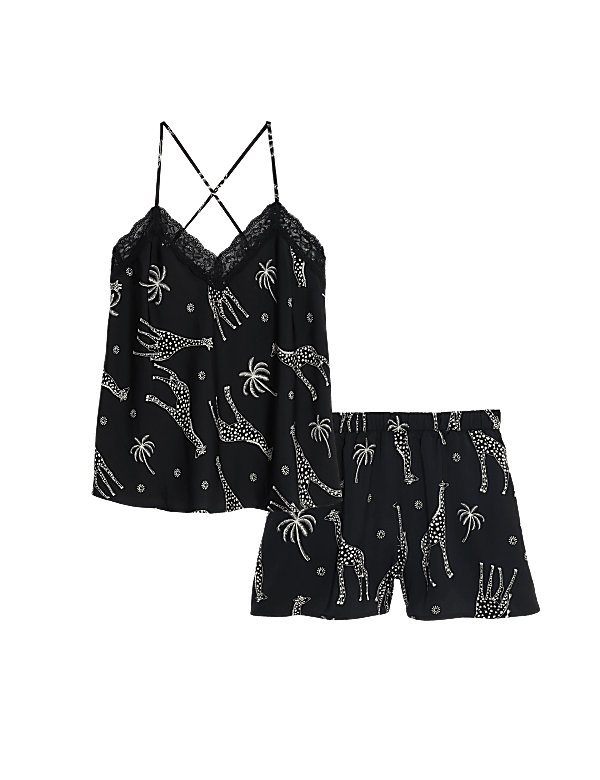 Dream Satin™ Giraffe Print Shortie Set