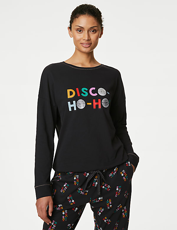 Pure Cotton Disco Slogan Pyjama Set