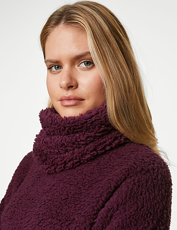 Borg and Fleece Lounge Set with Snood