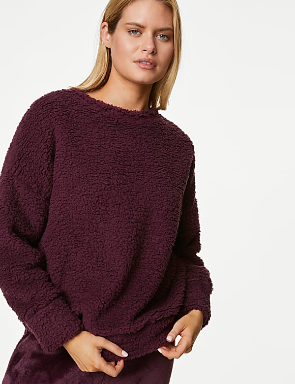Borg and Fleece Lounge Set with Snood