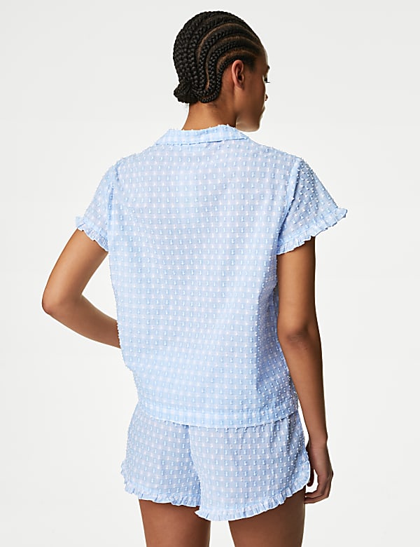 Pure Cotton Gingham Shortie Set