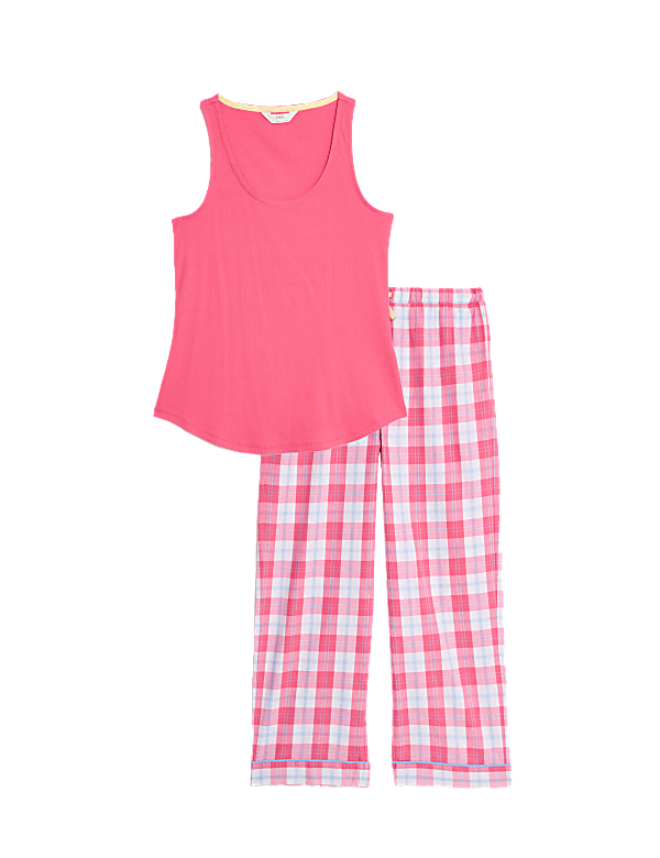 Cotton Rich Ribbed Printed Pyjama Set