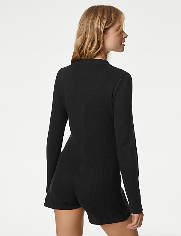Cotton Rich Ribbed Playsuit