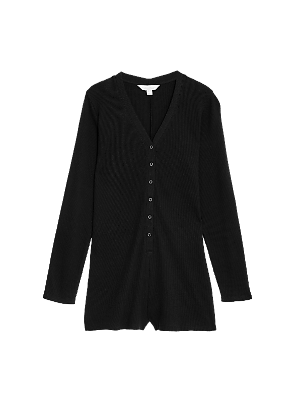 Cotton Rich Ribbed Playsuit