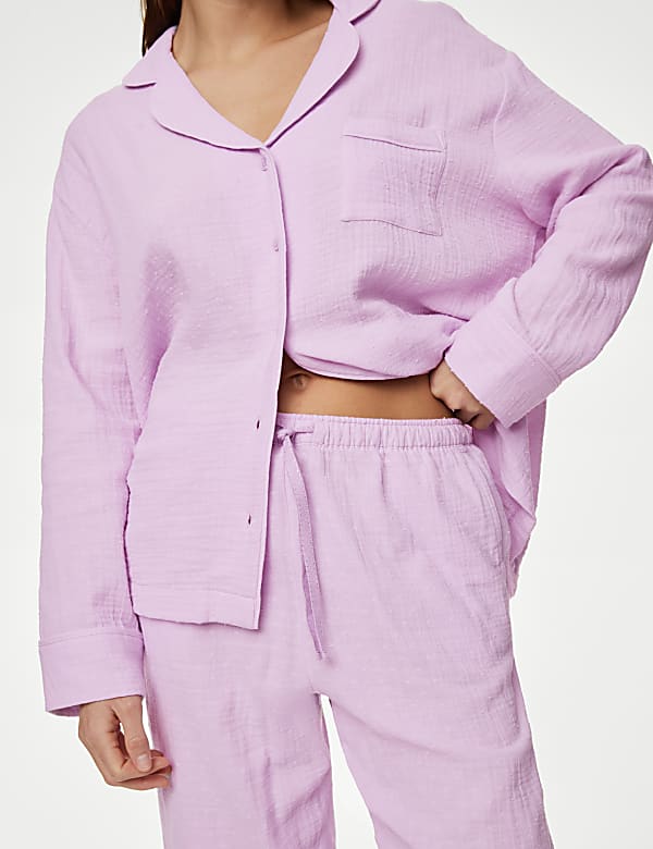 Pure Cotton Dobby Muslin Pyjama Set