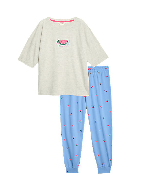 Cotton Rich Watermelon Print Pyjama Set