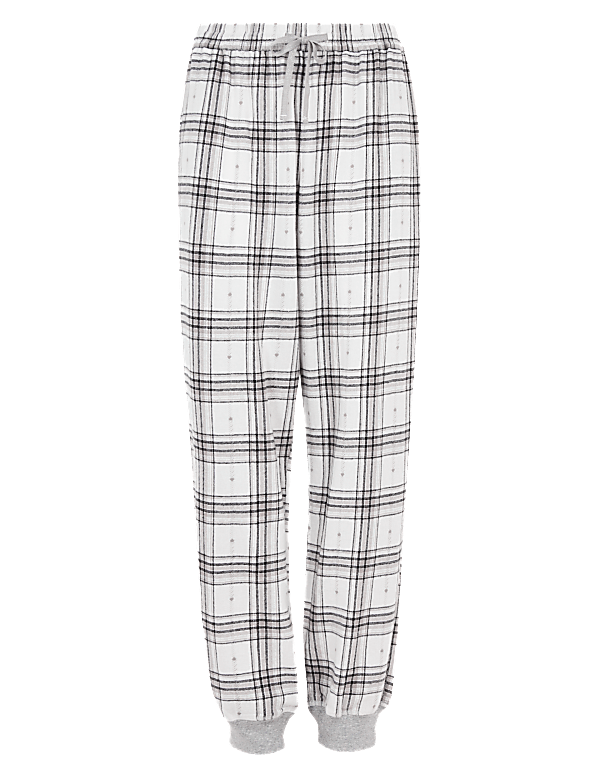 Pure Cotton Checked Pyjama Bottoms