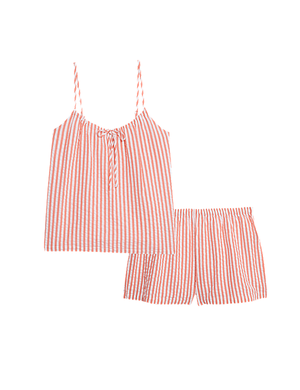 Pure Cotton Striped Shortie Set