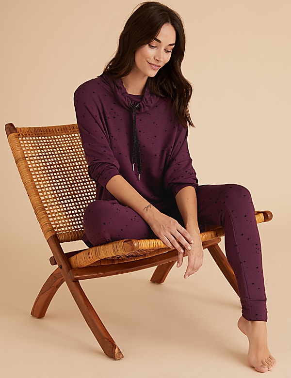 Flexifit™ Lounge Star Print Cuff Jogger