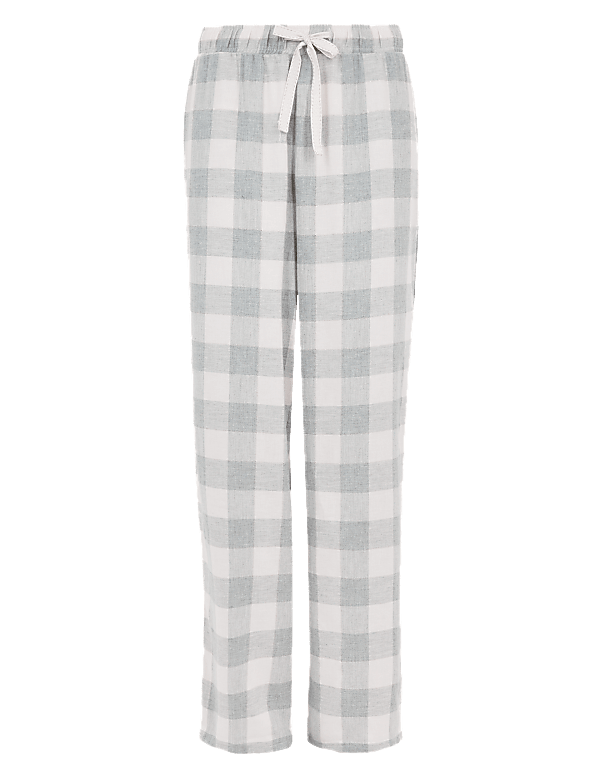 Cotton Checked Pyjama Bottoms