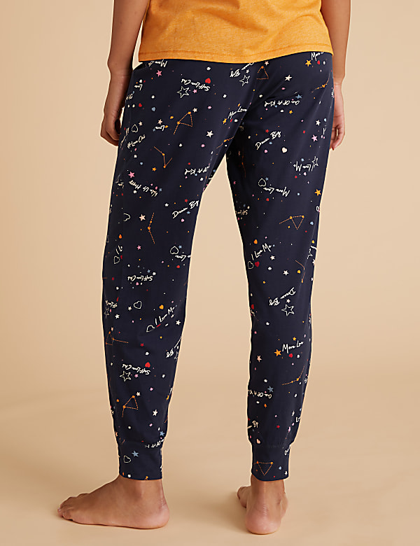 Pure Cotton Printed Cuffed Pyjama Pants