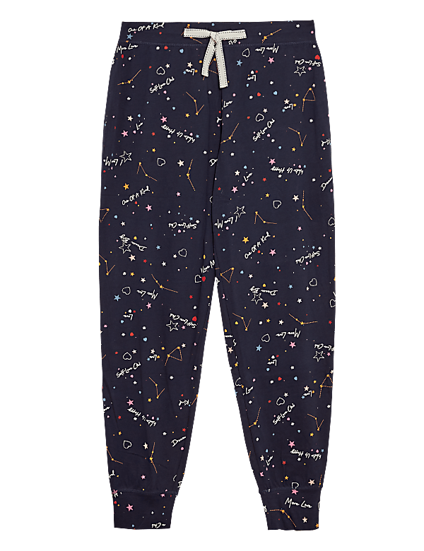 Pure Cotton Printed Cuffed Pyjama Pants
