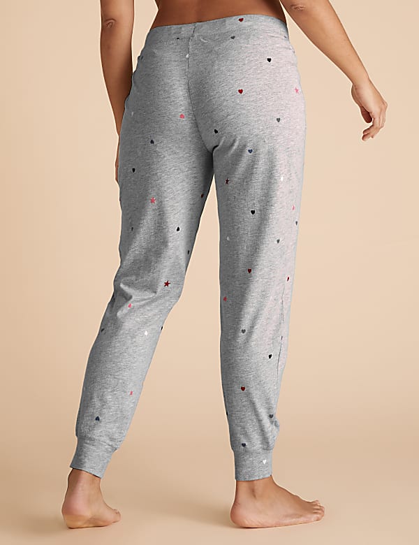Cotton Star & Heart Cuffed Pyjama Pants