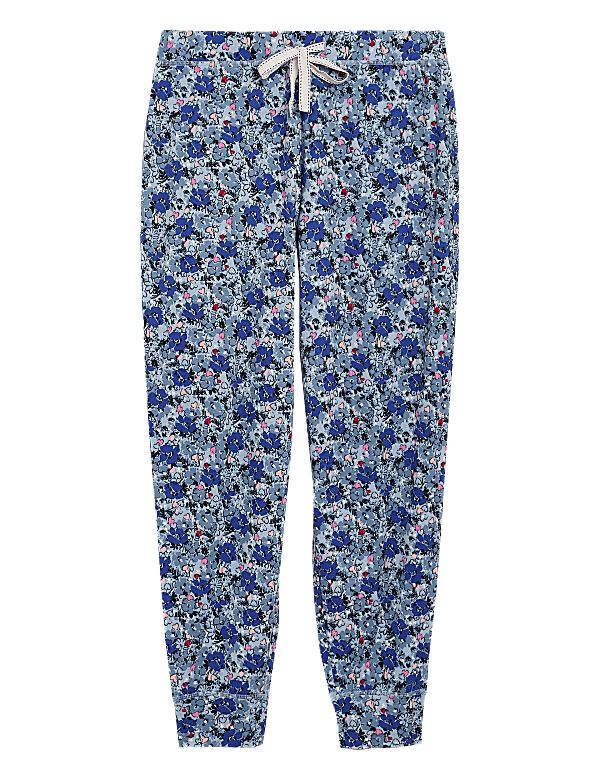 Cotton Floral Cuffed Pyjama Pants