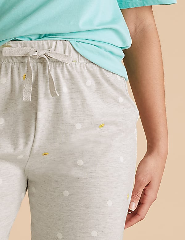 Cotton Rich Spot Cropped Pyjama Pant