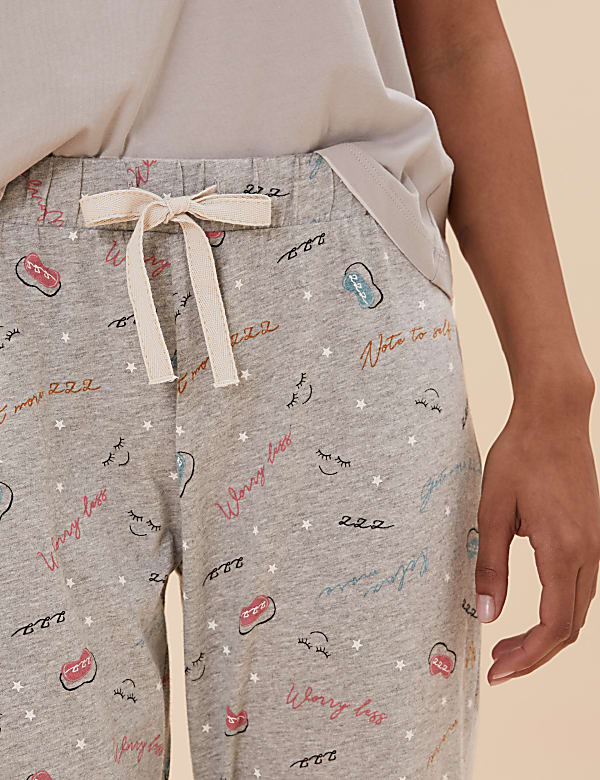 Cotton Printed Cuff Jogger