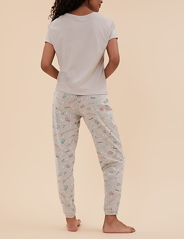 Cotton Printed Cuff Jogger