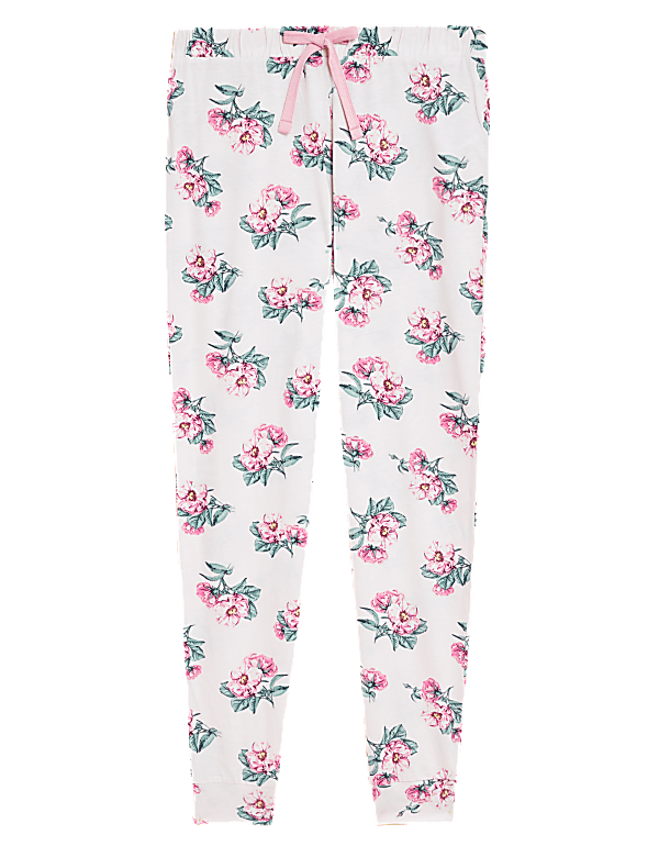 Cotton Mix Floral Regular Fit Trouser