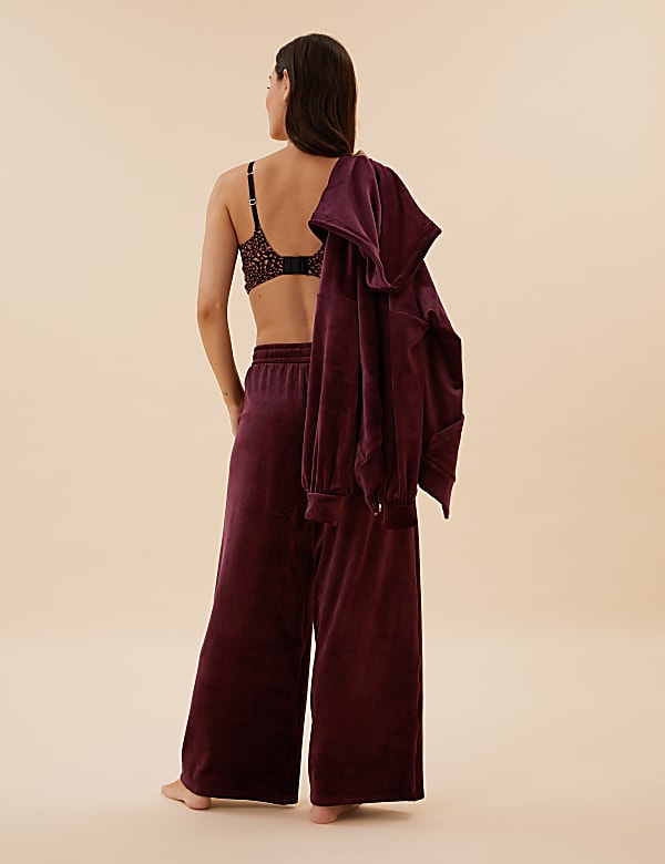 Flexfit&trade; Velour Lounge Wide Leg Pant