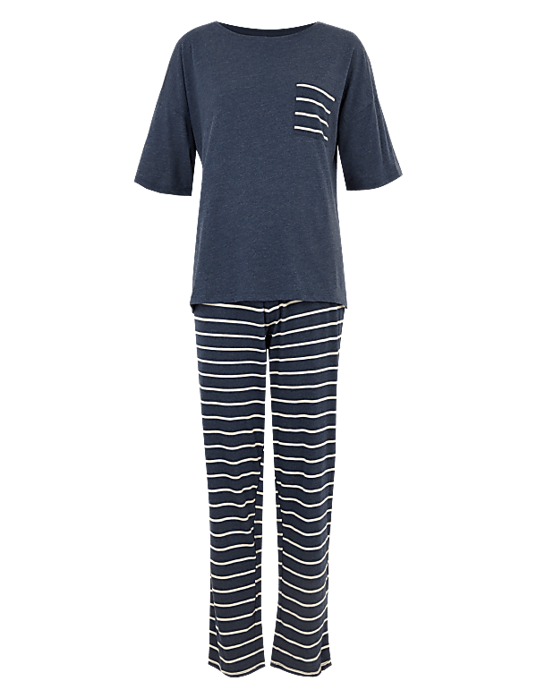 Cotton Striped Pyjama Set