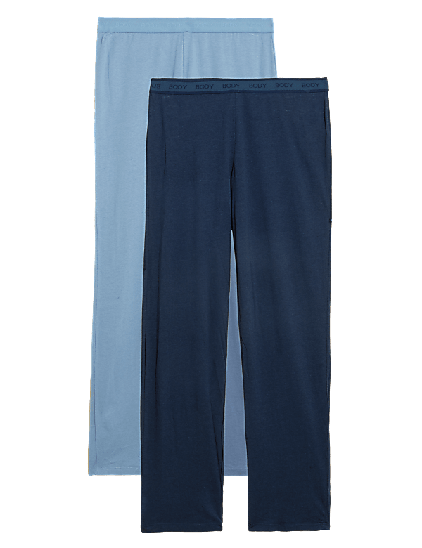 2pk Cotton Modal Pyjama Bottoms