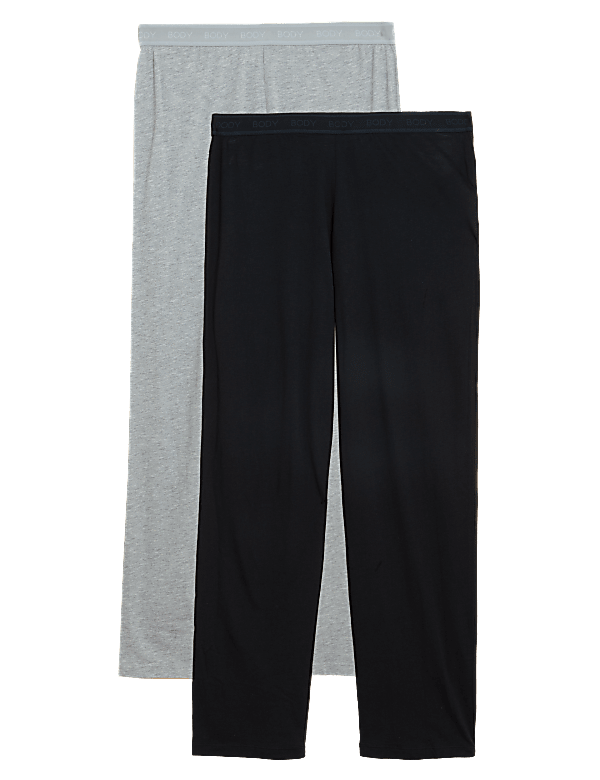 2pk Cotton Modal Pyjama Bottoms