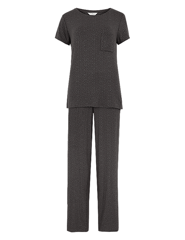 Foil Spot Short Sleeve Pyjama Set