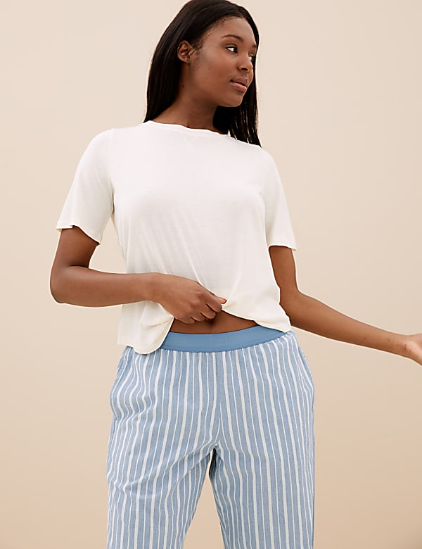 2pk Pure Cotton Pyjama Bottoms
