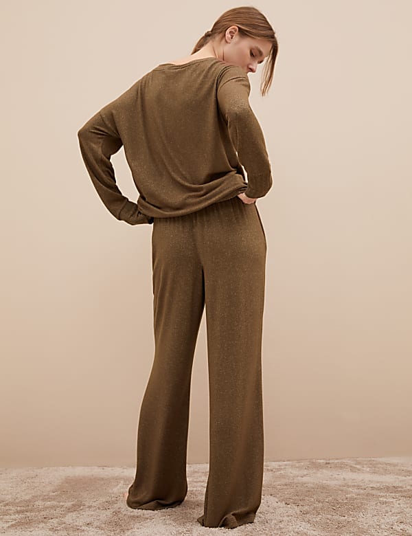 Cosy Knit Lounge Wide Leg Pants