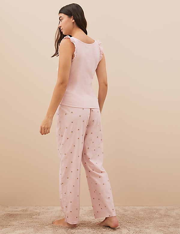 Pure Cotton Bee Print Pyjama Bottoms