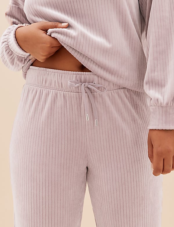 Velour Ribbed Lounge Joggers