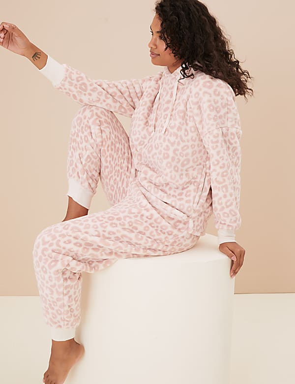 Buy Fleece Animal Print Lounge Joggers at Marks Spencer
