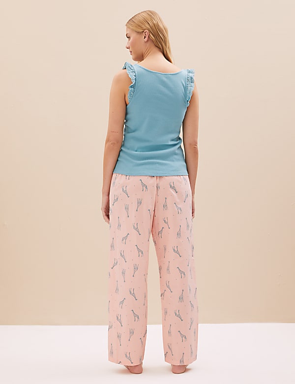 Pure Cotton Giraffe Print Pyjama Bottoms