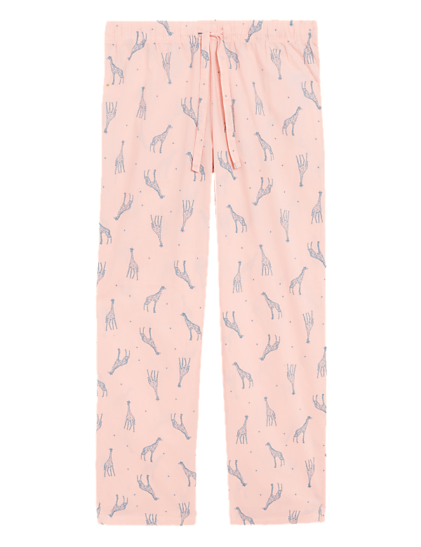 Pure Cotton Giraffe Print Pyjama Bottoms