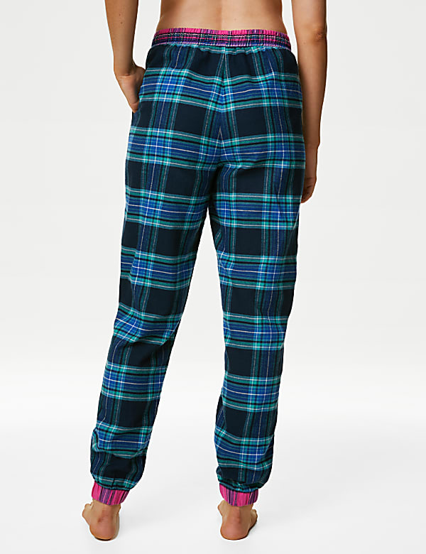 Pure Cotton Checked Pyjama Bottoms