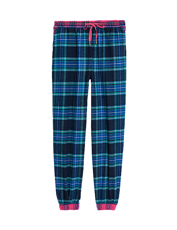 Pure Cotton Checked Pyjama Bottoms