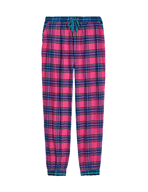 Pure Cotton Checked Pyjama Bottoms