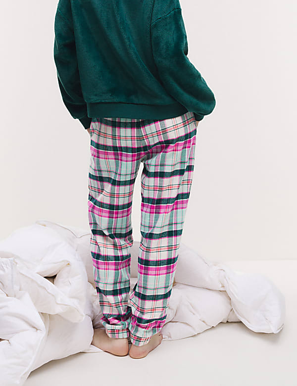 Pure Cotton Checked Pyjama Bottoms - CN