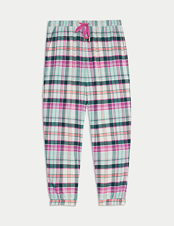 Pure Cotton Checked Pyjama Bottoms - CN