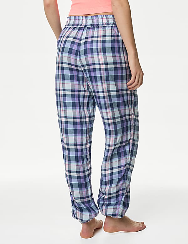 Buy Checked Cuffed Hem Pyjama Bottoms at Marks Spencer