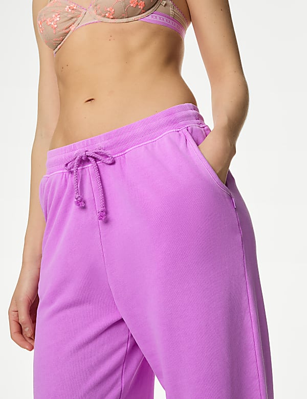 Pure Cotton Cuffed Hem Lounge Joggers