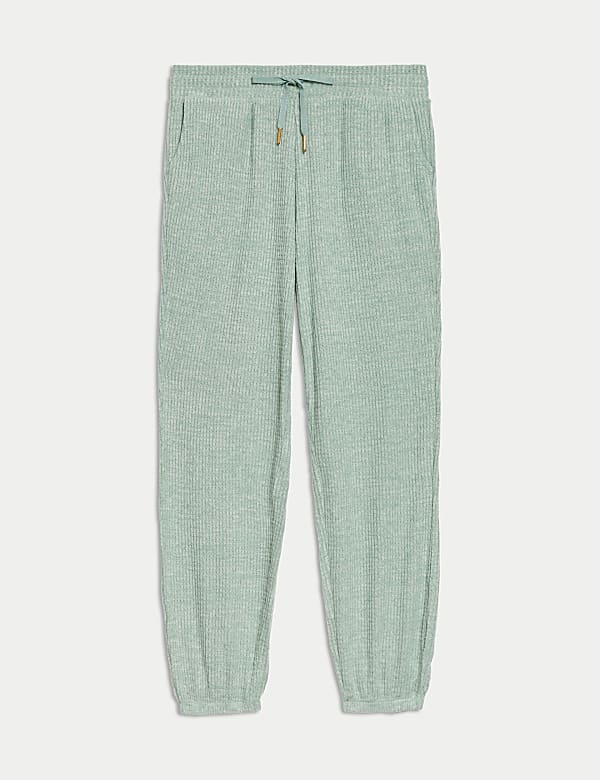 Pantalon de jogging confortable motif gaufré à ourlet resserré - BE