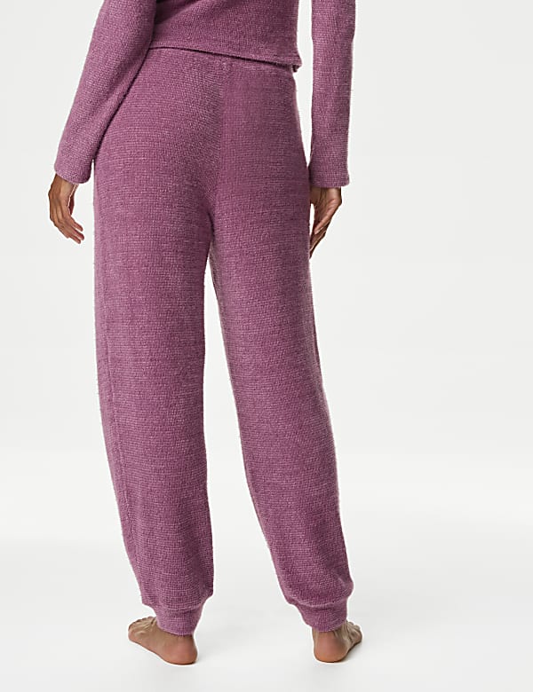 Feather Knit Cuffed Hem Joggers - JE