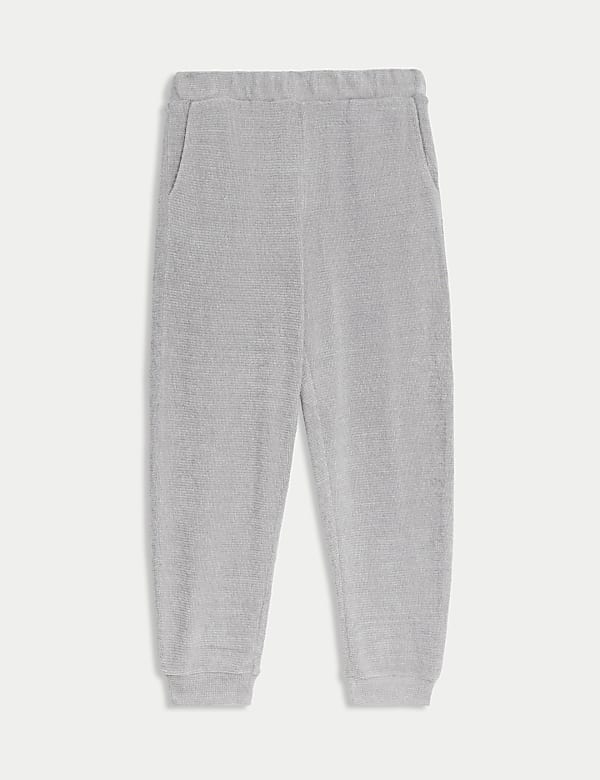 Feather Knit Cuffed Hem Joggers - LT