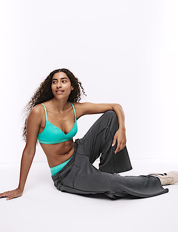 Pure Cotton Wide Leg Lounge Joggers - IT