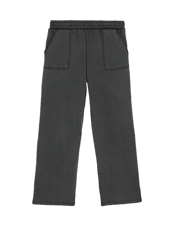Pure Cotton Wide Leg Lounge Joggers