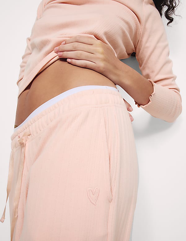 Cotton Rich Ribbed Lounge Pants